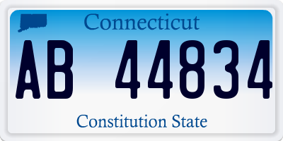 CT license plate AB44834