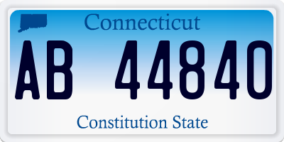 CT license plate AB44840