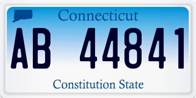 CT license plate AB44841