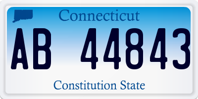 CT license plate AB44843