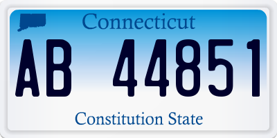 CT license plate AB44851