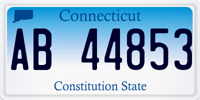 CT license plate AB44853