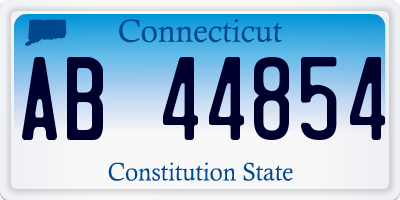 CT license plate AB44854