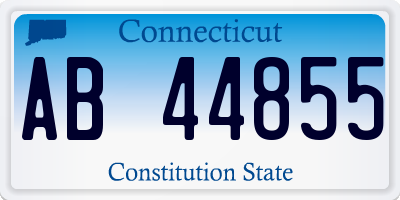 CT license plate AB44855