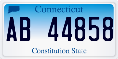 CT license plate AB44858