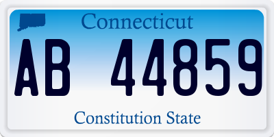 CT license plate AB44859