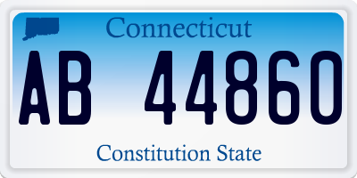 CT license plate AB44860