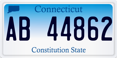 CT license plate AB44862