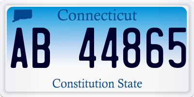 CT license plate AB44865