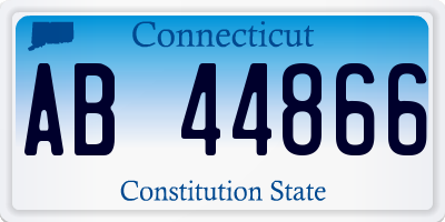 CT license plate AB44866