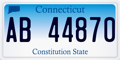 CT license plate AB44870