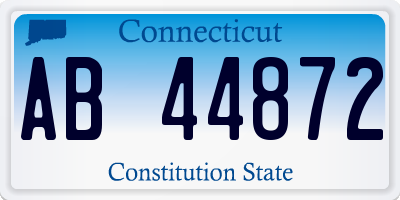 CT license plate AB44872