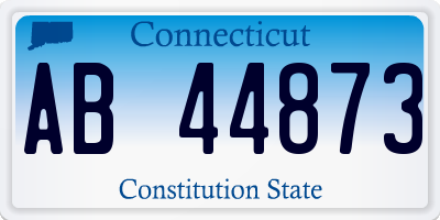 CT license plate AB44873