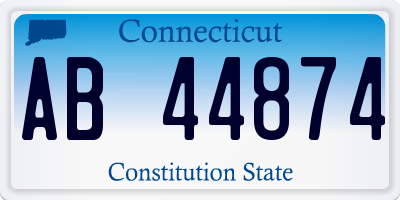 CT license plate AB44874