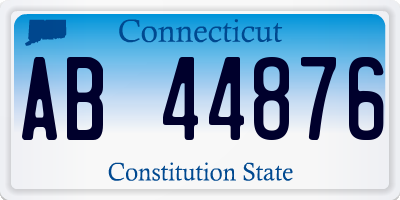 CT license plate AB44876