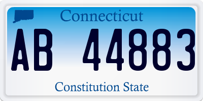 CT license plate AB44883