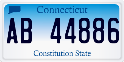 CT license plate AB44886