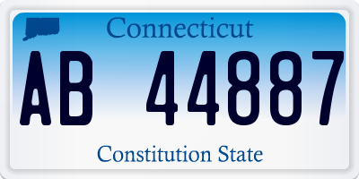 CT license plate AB44887