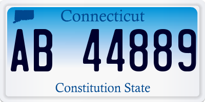 CT license plate AB44889