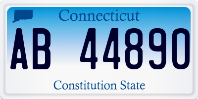 CT license plate AB44890