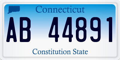 CT license plate AB44891