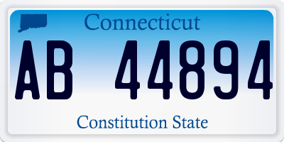 CT license plate AB44894