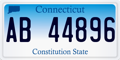 CT license plate AB44896