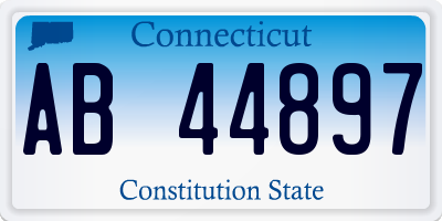 CT license plate AB44897