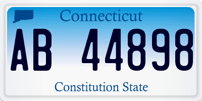 CT license plate AB44898