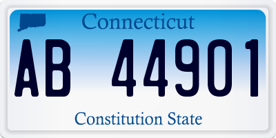 CT license plate AB44901
