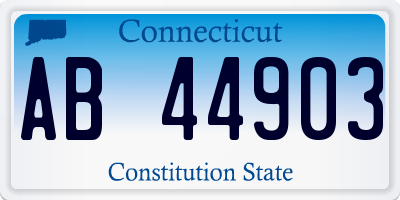 CT license plate AB44903