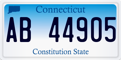 CT license plate AB44905