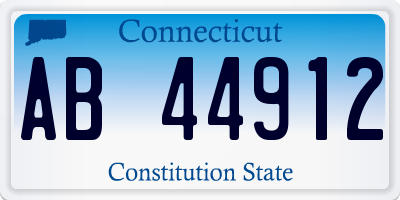 CT license plate AB44912