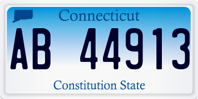 CT license plate AB44913