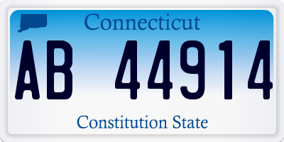 CT license plate AB44914