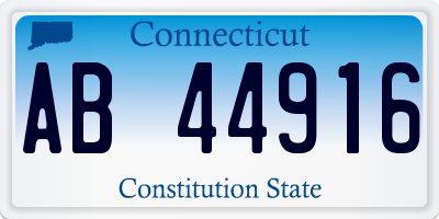 CT license plate AB44916