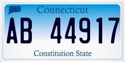 CT license plate AB44917