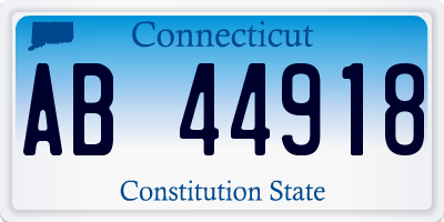 CT license plate AB44918