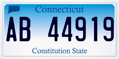 CT license plate AB44919