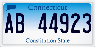 CT license plate AB44923