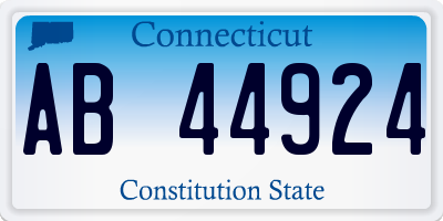 CT license plate AB44924