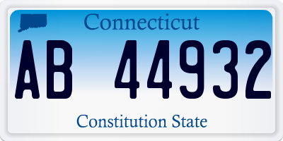 CT license plate AB44932