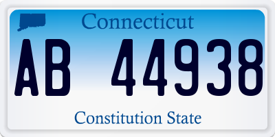 CT license plate AB44938