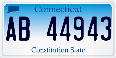 CT license plate AB44943