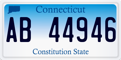 CT license plate AB44946