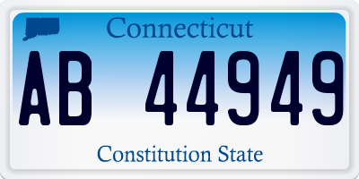 CT license plate AB44949