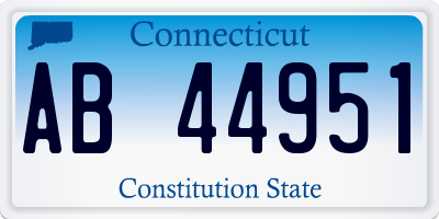 CT license plate AB44951
