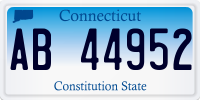 CT license plate AB44952