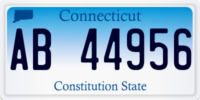 CT license plate AB44956