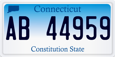 CT license plate AB44959